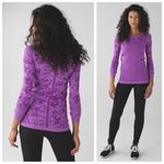 Lululemon  Swiftly Tech Long Sleeve Crew, Heathered Tender Violet Purple sz. 6 Photo 5