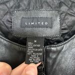 The Limited  100% Leather Black Zip Front Vest Size Medium Photo 2
