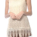 Ryu Anthropologie Cream Lace and Crochet Overlay Tunic NWT Large RT5758-S14 Photo 0