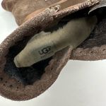 UGG Like New Womens 7.5 Brown  Darling Suede Perf Zip Ankle Booties Photo 5