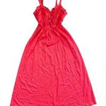 Gotham Gold Stripe Vintage 50s Pink Romantic Ruffle Maxi Lingerie Slip Dress Size 34 Photo 0