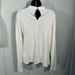 Halogen  Off White Cutout Mock Neck Knit  Long Sleeve Top Size Large NWOT Photo 9