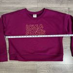 Love & Sports Women Purple Crew Neck Long Sleeve Cozy Relaxed Fit Sweater Size M Size M Photo 10