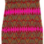 Rhode‎ Sweater Skirt Knit Fair Isle Long Midi Length Red Pink Green Size Small Photo 4