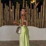 ZARA Dress Lime Green Satin Effect Maxi Midi Wedding Party Date Coctail Photo 8