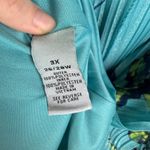 Catherines  Floral Pleated Tunic Top Size 3X Boho Resort Stretch Flowy Feminine Photo 5