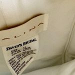 Galina Womens Satin Tulle Wedding Dress Strapless Button Back 12 White Photo 5