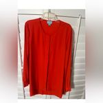 CeCe  by Cynthia Steffe Light Orange Pleat Front Blouse | Size M Photo 8