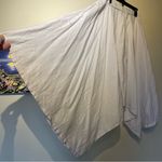 Donna Karan  New York DKNY White Linen Asymmetrical Hem Midi Skirt Medium Photo 2