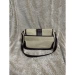 Etienne Aigner Purse~ Beige Linen Blend~Burgundy Trim~Snap Close Gold Hardware Photo 1