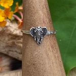 Elephant Head Sterling Silver Toe Ring Silver Photo 1
