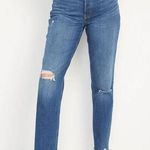 Old Navy NEW  Sky Hi Straight Striped Extra High Waist Secret Smooth Jeans 14 Photo 0