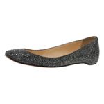 Christian Louboutin New Black Strass Leather Gozul Ballet Flats 35 Photo 3