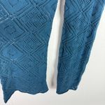 Free People  Beach Get Away Fauxchet Flare Pants Teal Blue Size XL EUC Photo 11