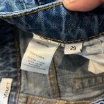 Vervet High Rise Distressed Straight Leg Ankle Crop Jeans Medium Wash Denim 26 Blue Size 29 Photo 4