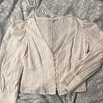 Olivaceous  White Eyelet Blouse Photo 0