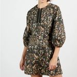 Ted Baker  London Holiiy Urban Printed Mini Dress in Khaki Size US 8 Ted‎ 3 Photo 1