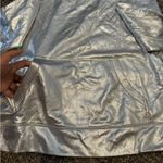 Norma Kamali Silver Metallic Sweatshirt Photo 3