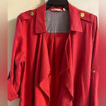 Soft Surroundings  blazer red open front drape tencel lyocell Medium Photo 1