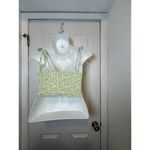 Kendall + Kylie Boho Chic green and white floral crop top in women’s Size M Photo 1