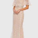 Mac Duggal NWT $698 Embellished Neck Butterfly Sleeve Trumpet GOWN DRESS 20368 Photo 0