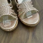 Michael Kors Rose Gold Metallic Pink Braided Strappy 4” Heels 6 Photo 4