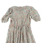 Beau & Ro Floral Pastel Maxi Dress Prairie Cottage Small Ruffle Smocking Pink Photo 6