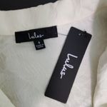 Lulus  Cream Long Sleeve Romper with Blazer Styling NWT Size Small Bridal Romper Photo 7