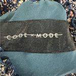 Code x Mode Code x Mode Smocked Mock Neck Sleeveless Midi Dress M Blue Floral Lined Photo 4