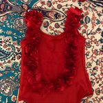 Private Party “Bride or Die” Red One Piece Swimsuit Photo 3