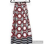 Crown & Ivy  women’s large halter dress geometric striped pattern ties in back Photo 0