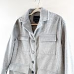 Sanctuary  Fisher Car Long Sleeve Buttoned Chest Pocket Oversized Coat Gray Small Photo 11