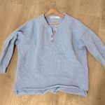 Free People beach Hailee Cozy Blue Knit Sweater with Button Detail vista blue Photo 2