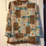 Vintage Maggie Sweet Jacket & Blouse Set Large Leopard Floral Tan Photo 7