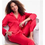 I.N.C. International Concepts Satin Long Pajama Set, Red Women’s XXL Photo 1