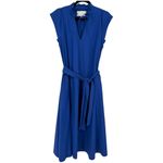 Brochu Walker Womens Newport Cap-Sleeve A-Line Midi Dress Cobalt Blue Size Small Photo 4