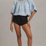 Maeve Anthropologie Short Sleeve Bubble Tiered Top Photo 0