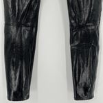 Spanx Faux Patent Leather Liquid Glossy Leggings Black High Rise Size Medium Photo 7
