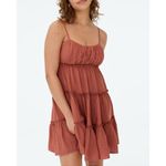 Aeropostale  Tiered Mini Babydoll Dress Women M Brown Western Cowgirl Cottagecore Photo 1