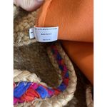 Jute Tote~Straw Front/Orange Propylene Back~made in India Photo 8