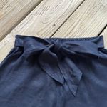 ZARA Women's Black 100% Linen Tie-Waist Shorts Size S. NEW Photo 2