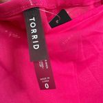Torrid Hot Pink Glo Mesh Off The Shoulder Swim Coverup Size 0 Large NWT Photo 4