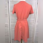 Short Sleeve Midi Dress w Tiered Hemline Terracotta Photo 1