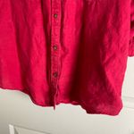 Ralph Lauren Lauren Red 100% Linen Button Down Shirt Women' Sz medium Photo 4
