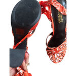 MATA Orange Bandana Lace Up Platform Heels Sandals Size 6 NEW NWOB Photo 5