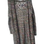 John Paul Richard  Womens Size Small Multicolored Open Knit Long Cardigan Sweater Photo 0