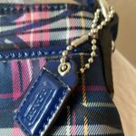 Coach : Navy & Pink Tartan Plaid Crossbody Bag- Silver Tone Photo 3