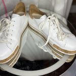 Schutz Murphy Women's White with Cork Details Platform Leather Sneakers Size 7.5 Photo 6