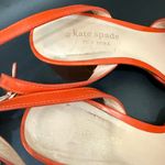 Kate Spade NY “Etta” Orange Patent Leather Block Heel Strappy Sandals Size 6.5 B Photo 14