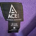 ACE USA Lavender and Gray 1/4 Zip Flower Collared‎ Sweatshirt Size Medium Photo 2